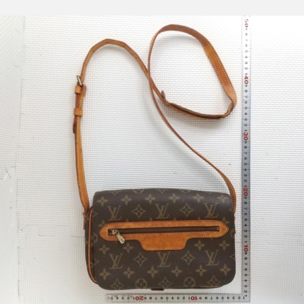 Louis Vuitton Saint German Monogram Shoulder Crossbody Brown Gold Bag